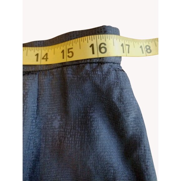 Vintage Skirt 16 Silk Lined Zip Blue - Picture 6 of 10